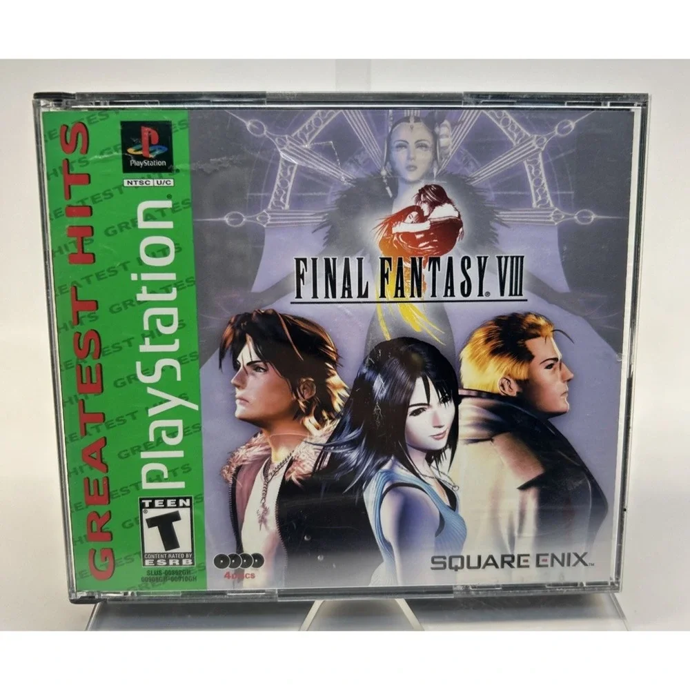 Final Fantasy VIII 8 PS1 Sony PlayStation 1 1999 Black Label Video Game Tested